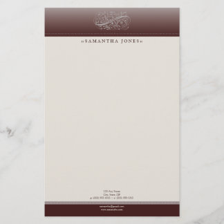 Victorian Red Vin Customized Stationery Brevpapper