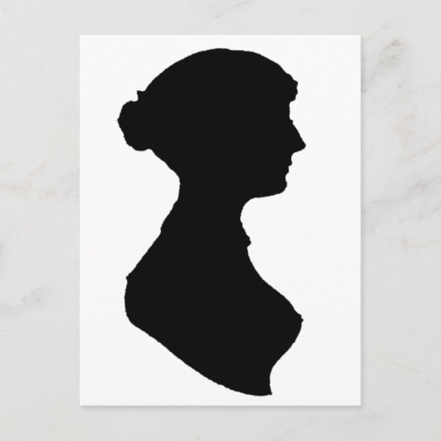 Victorian ReEmergency Woman Silhouette Oberoende A Vykort (Framsida)