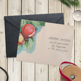 Victorian Retro Julgran Bollar Hälsning Helg Vykort