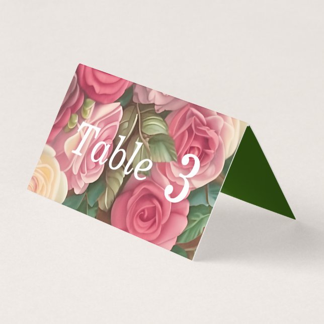 Victorian Ro Garden - Bröllop Bouquet Kort (Framsida)