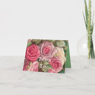 Victorian Ro Garden - Pastel Rosa Blooms Tack Kort