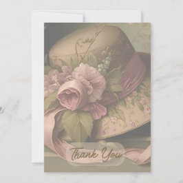 Victorian Ro Hat med Beige Tack Kort