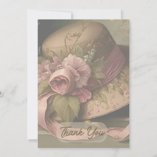 Victorian Ro Hat med Beige Tack Kort