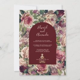 Victorian Ro och Burgundy Arch Inbjudningar