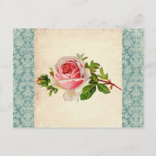 Victorian Ro och Damask Vykort
