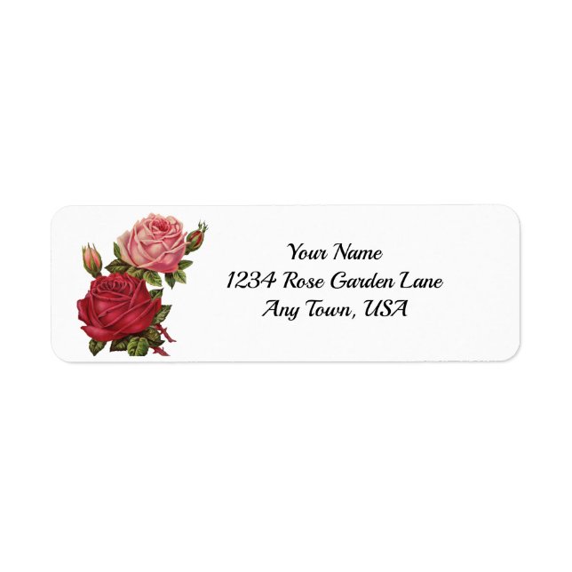 Victorian Ro Returetiketter Returadress Etikett (Framsidan)