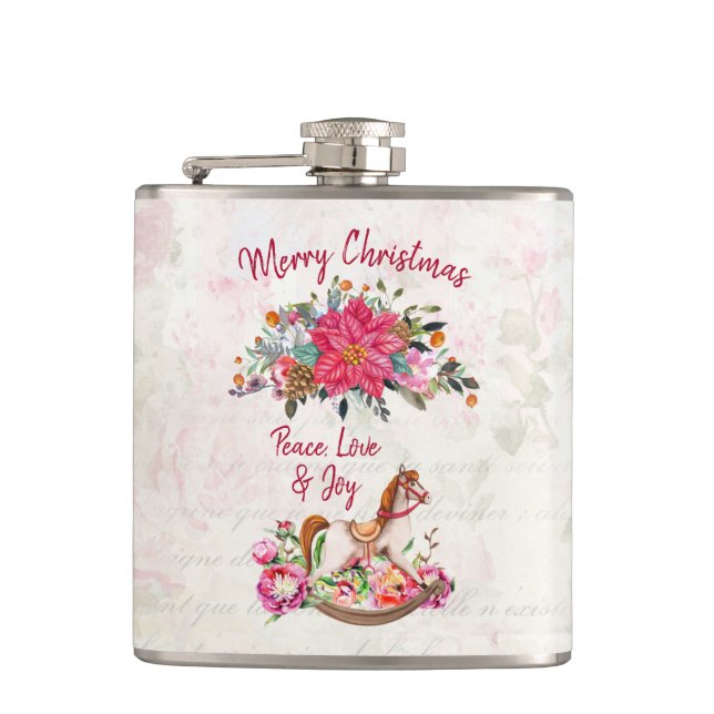 Victorian Rocking Horse & Poinsettia jul Fickplunta (Framsidan)