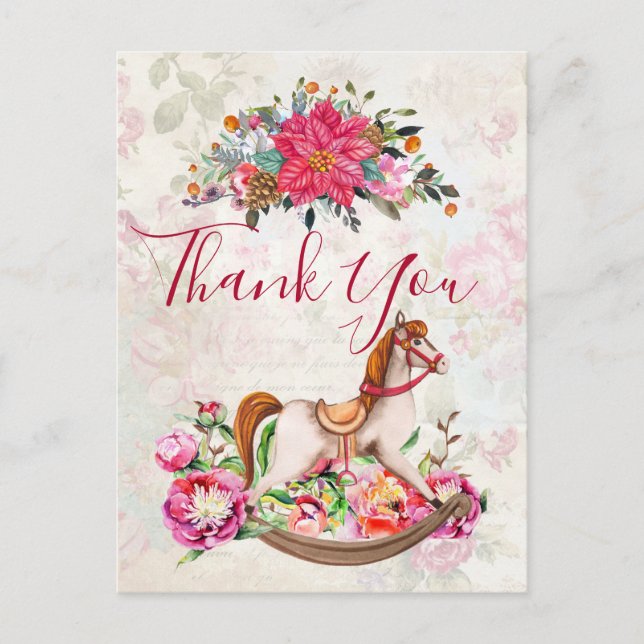 Victorian Rocking Horse Tack Vykort (Framsida)