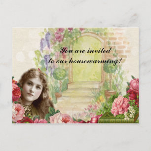Victorian Romantic Painterly Ro Door Postcard Inbjudan Vykort