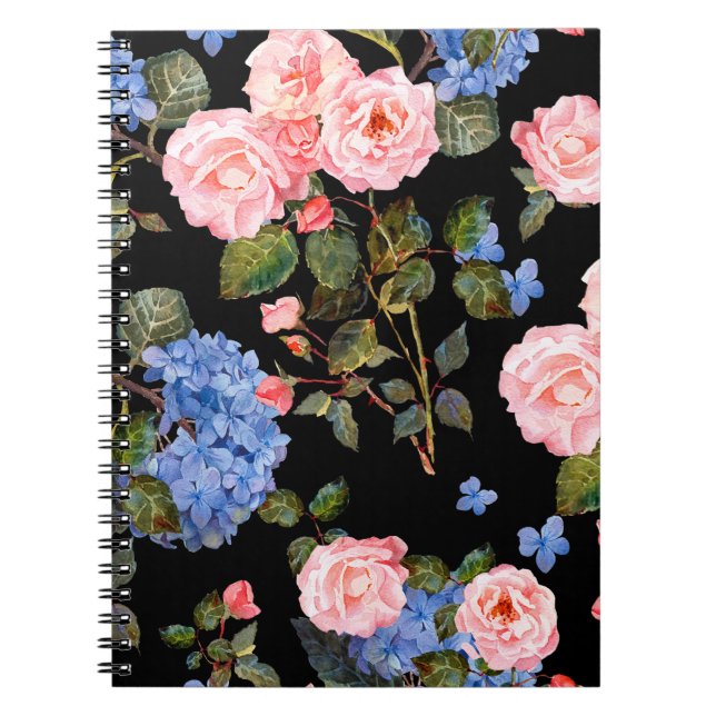 Victorian rosa ros bouquet. anteckningsbok (Framsidan)