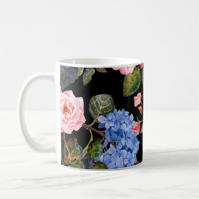 Victorian rosa ros bouquet. kaffemugg (Vänster)