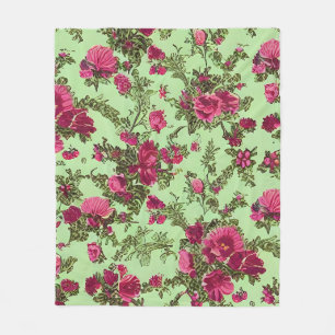 Victorian Rosa ros Fleecefilt