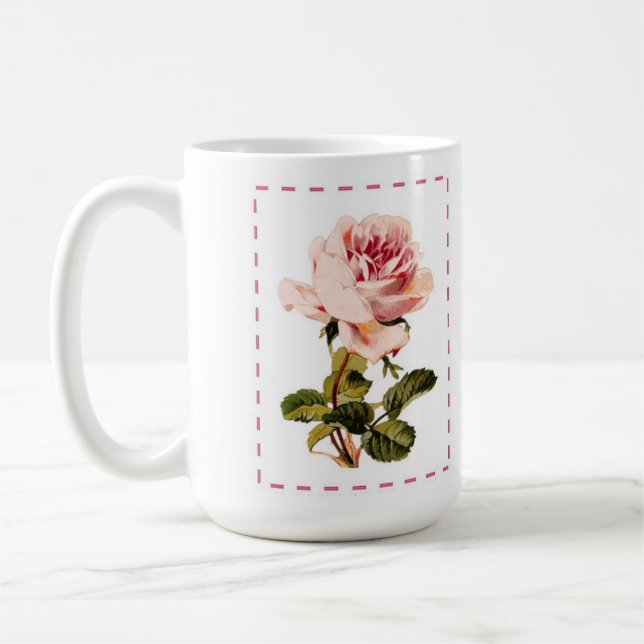 Victorian Rosa ros Mugg (Vänster)