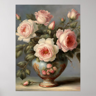 Victorian Rosa ros Poster