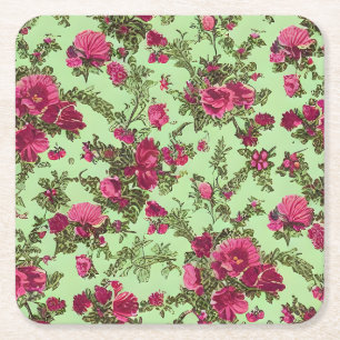 Victorian Rosa ros Underlägg Papper Kvadrat