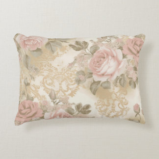 Victorian Roses Print Throw Pillow Prydnadskudde
