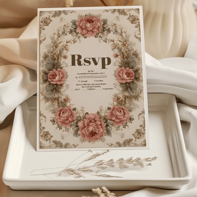 Victorian Royal Elegance Bröllop OSA Kort (Skapare uppladdad)