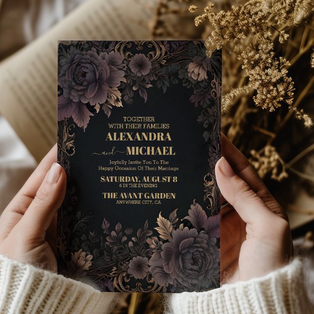 Victorian Royal Gothic Bröllop Inbjudningar (Skapare uppladdad)