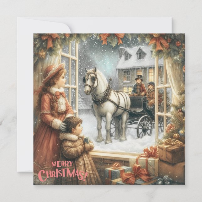 Victorian Rustic-julkort Julkort (Framsida)