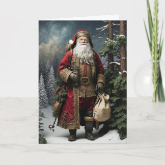 Victorian Santa - God jul Tack Kort