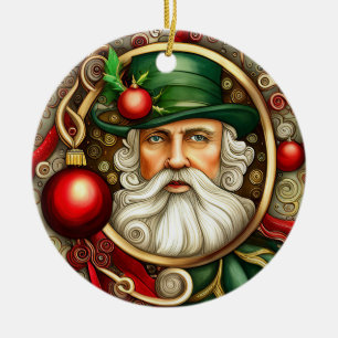 Victorian Santa Julgransprydnad Keramik