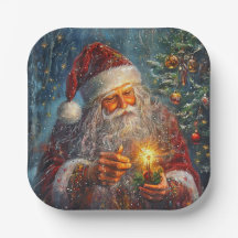 Victorian Santa Pappra Tallrikar