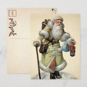 Victorian Santa Postcard Vykort