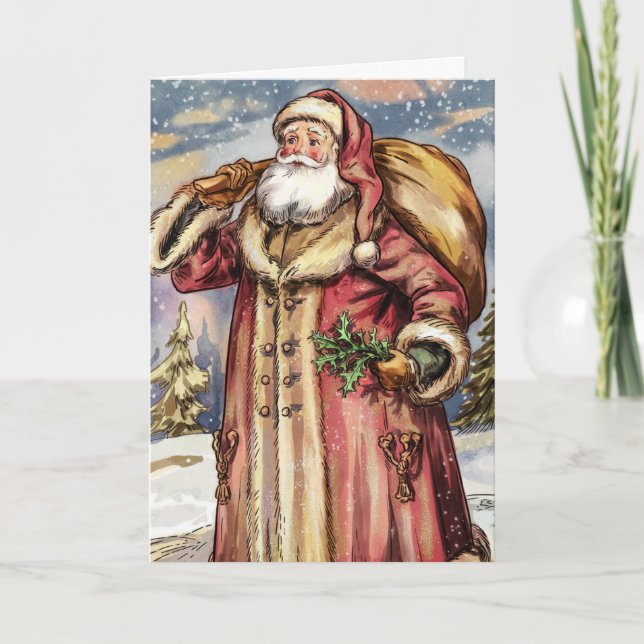 Victorian Santa Tack Kort (Framsida)
