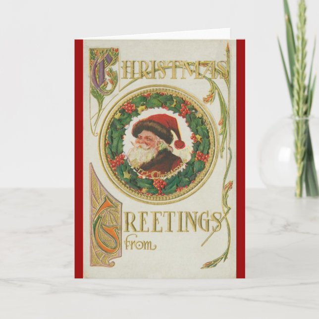 Victorian Santa Wandan Helgkort (Framsida)