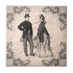 Victorian Scene Kakelplatta