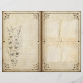 Victorian Scrapbook Blommigt Garden Journal Papper