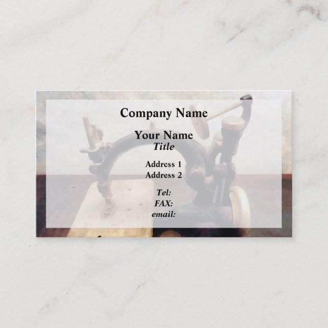 Victorian Sewing Maskin Visitkort (Framsida)