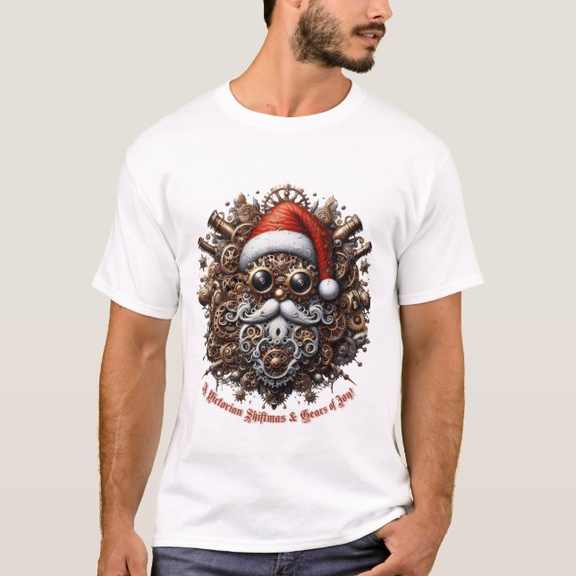 Victorian Shiftmas: Gears, Steam och Helgdag Glea T Shirt (Framsida)