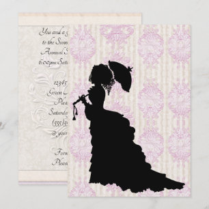 Victorian Silhouette Debutante Boll-inbjudan Inbjudningar