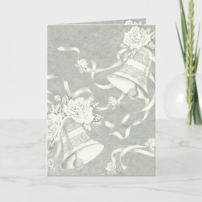 Victorian Silver Klockor Helgkort (Framsida)