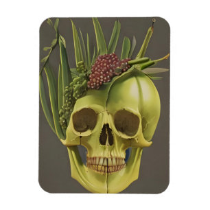Victorian Skull, Aloe och Grapes Magnet