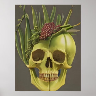 Victorian Skull, Aloe och Grapes Poster