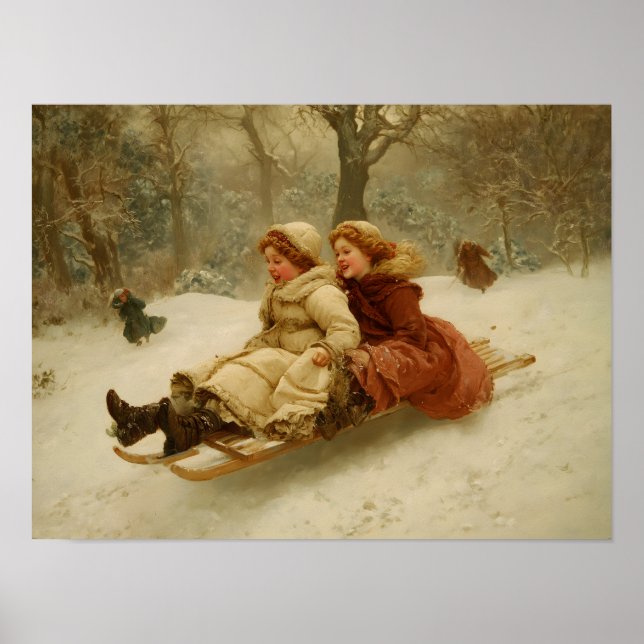 Victorian Sledding Poster (Framsidan)