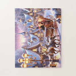 Victorian Sleigh Ride Reindeer & Lantern Lights  Pussel