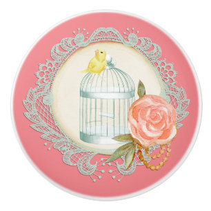 Victorian Snöre Ro Guld Birdcage Canary Knobs Knopp