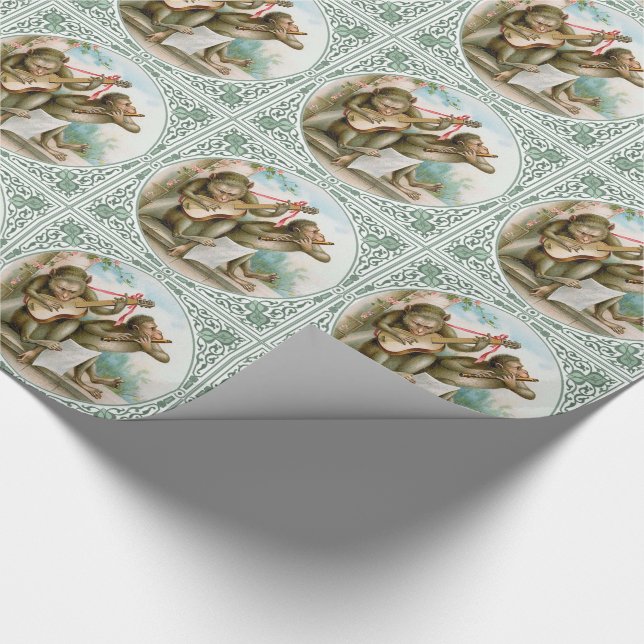 Victorian som slår in papper - musikalapor presentpapper (Hörn)