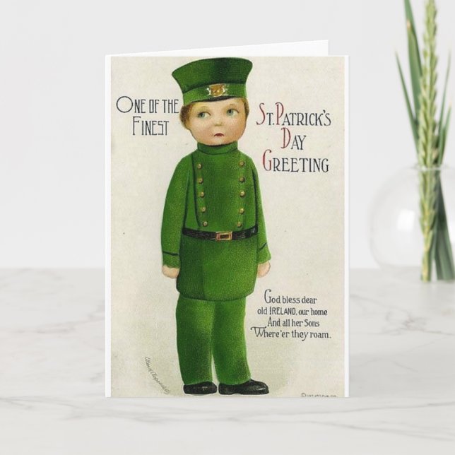Victorian Son of Ireland St. Patrick's Day Card Kort (Framsida)