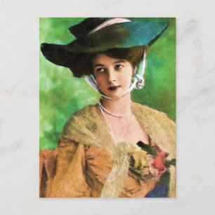 VICTORIAN SÖT DAM WOMAN POSTCARD VYKORT