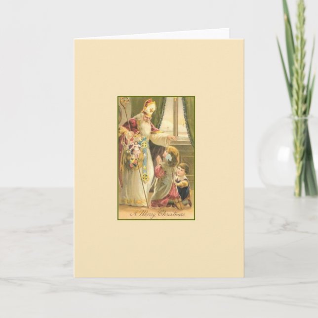 Victorian St. Nicholas Greeting Card Helgkort (Framsida)