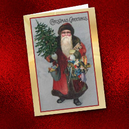 Victorian St Nicholas Porträtt julkort Kort
