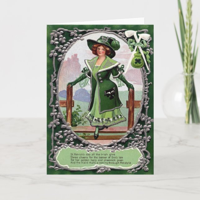 Victorian St patrick's day Kort (Framsida)