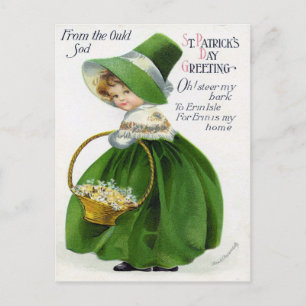 Victorian St patrick's day Vykort