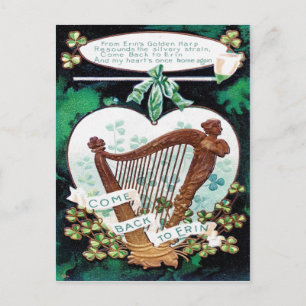 Victorian St patrick's day Vykort
