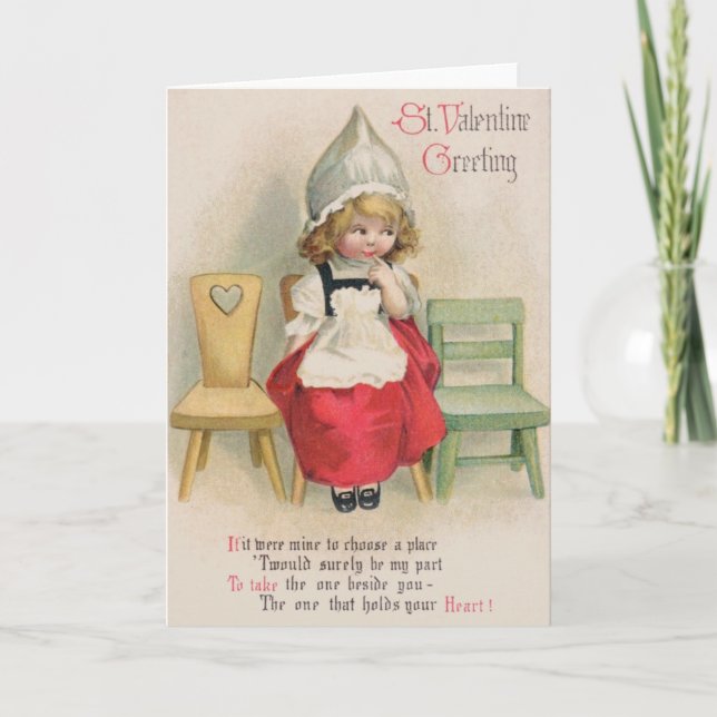 Victorian St. Valentine Greeting Card Helgkort (Framsida)