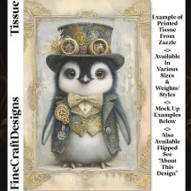 Victorian Steampunk Baby Penguin DL3L Decoupage
